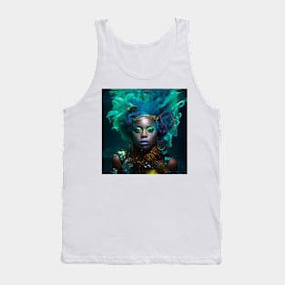 Woman in a body of water, floating hair. Tank Top